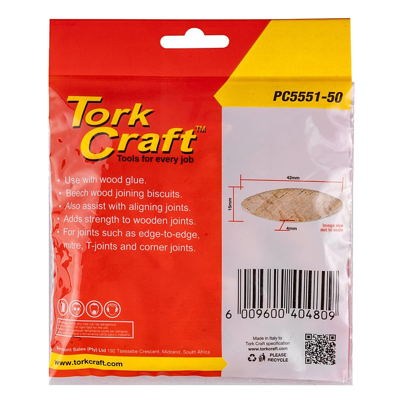 Tork Craft 50Pc Wood Joining Biscuits #0 | PC5551-50