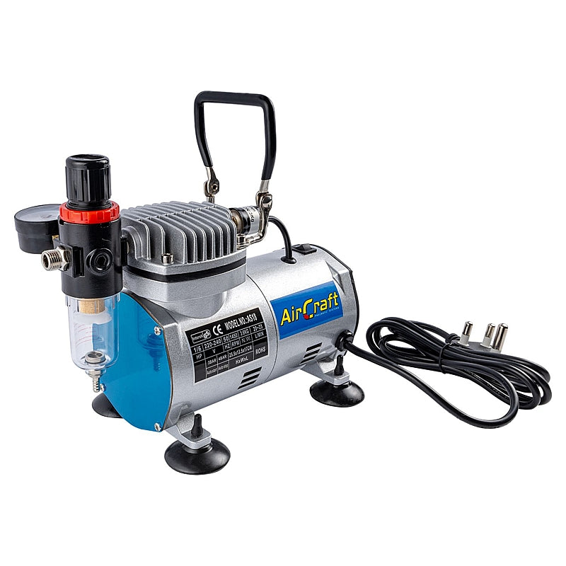 AirCraft Compressor for Airbrush 1 Cyl. W/Reg & Filter | SG COMP04