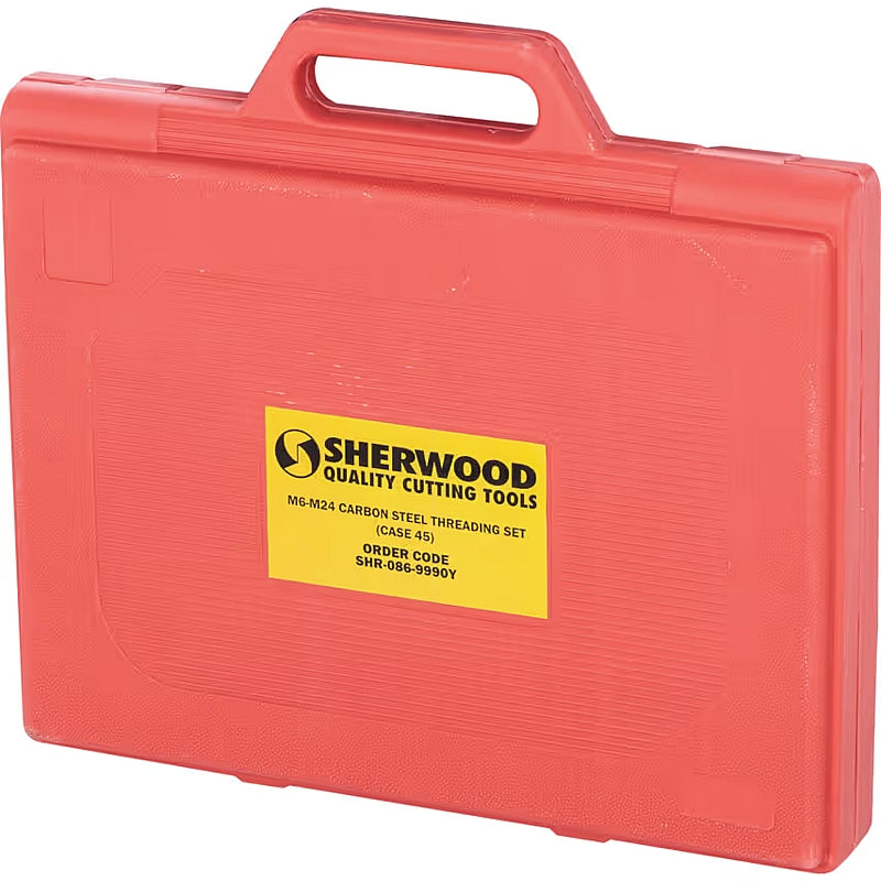 Sherwood 45-Piece Carbon Steel Threading Set, M6-M24 (CASE-45) | SHR0869990Y