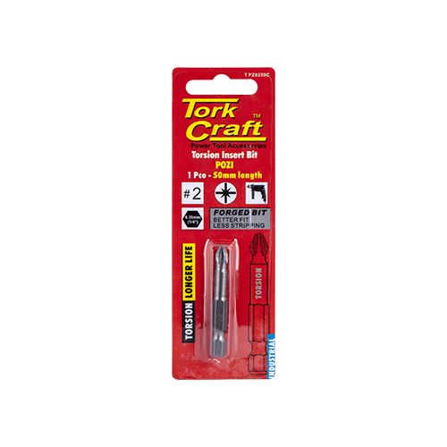 Pozi.2 x 50mm power bit 1/card(T PZ0250C)