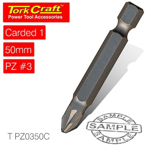 Pozi.3 x 50mm power bit 1/card(T PZ0350C)