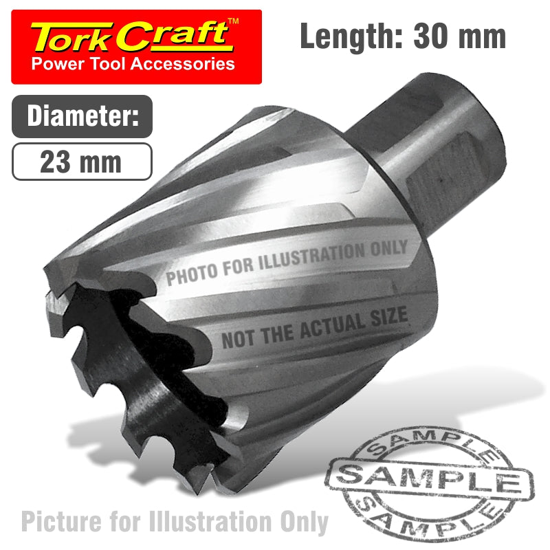 Annular hole cutter hss 23 x 30mm broach slugger bit