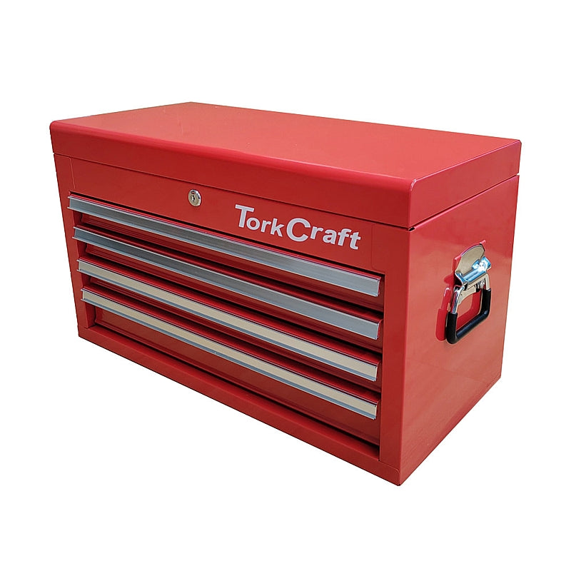 Tork Craft 4-Drawer Tool Chest/Top Box, L660 x W310 x H380mm (Empty) | TCTB002