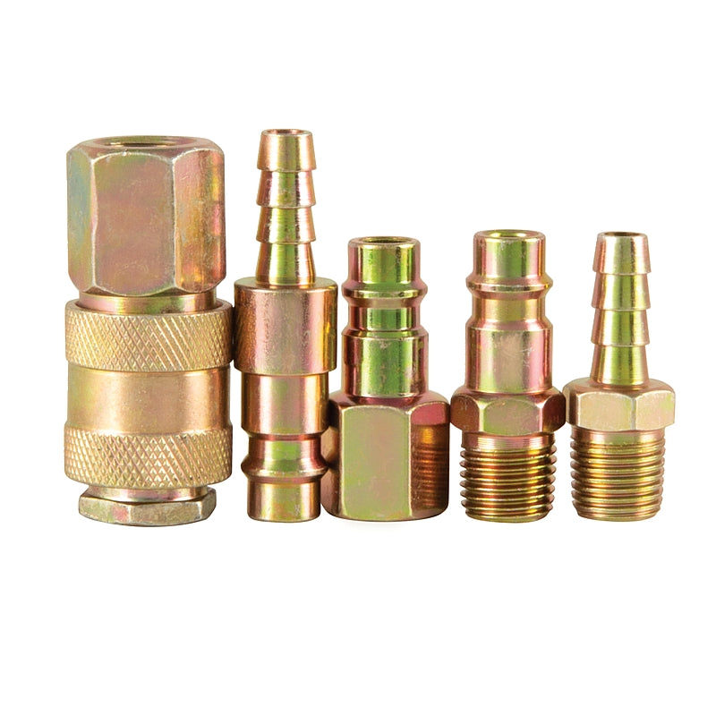 TRADEair 5 Piece 3/8" (8mm) Air Hose Coupler Set | TOOC348