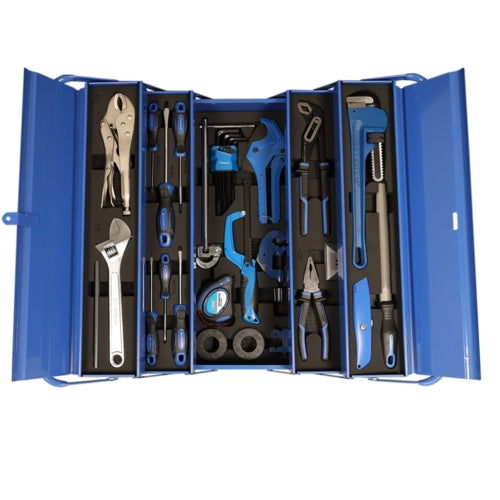 Trade Professional 37Pc 5-Tier Plumbers Cantilever Toolbox Kit | TOOT2640