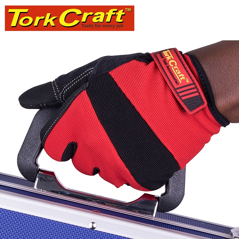Tork Craft Red All Purpose Work Gloves with Touch Finger, X-LARGE | GL04