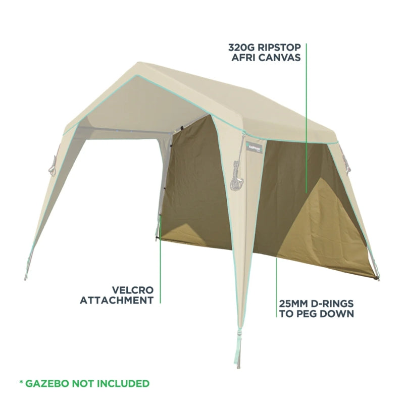 Kaufmann X Afri-Canvas End Wall for Compact & Large Gazebo | V0404625