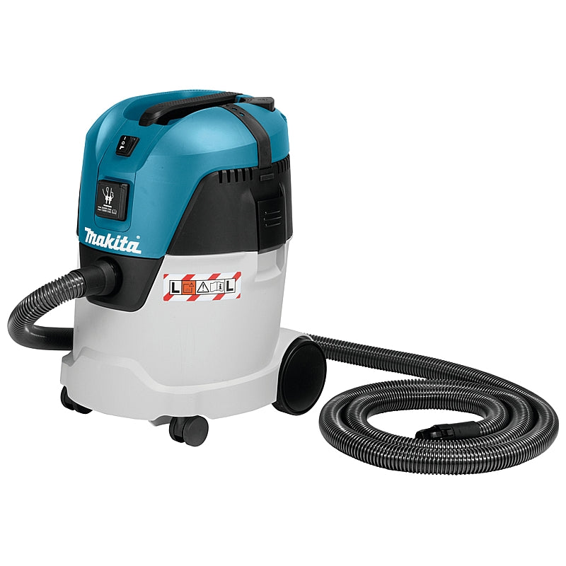 Makita 25L Wet & Dry Dust Extractor Vacuum with Power Tool Socket, 1000W | VC2512L