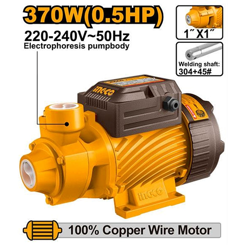 Ingco Peripheral Pump 36 L/min, 370W (0.5HP) | VPM37068
