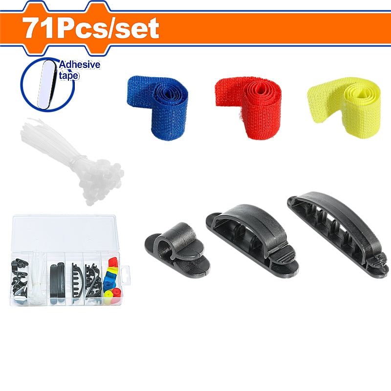 WADFOW 71 Piece Cable Manager Set | WFKBB01
