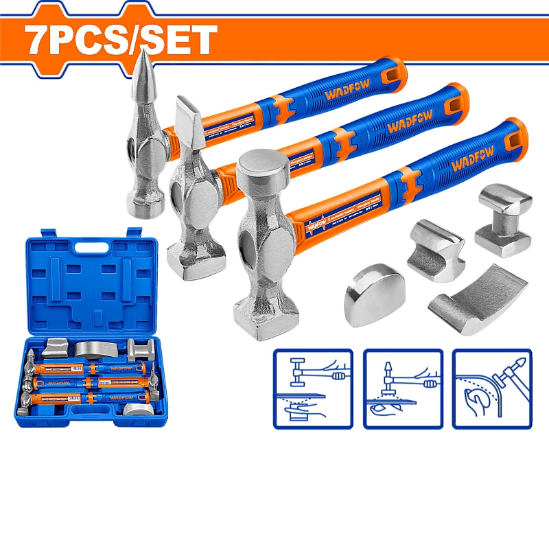 WADFOW 7 Piece Body and Fender Hammer Set | WHZ1D07
