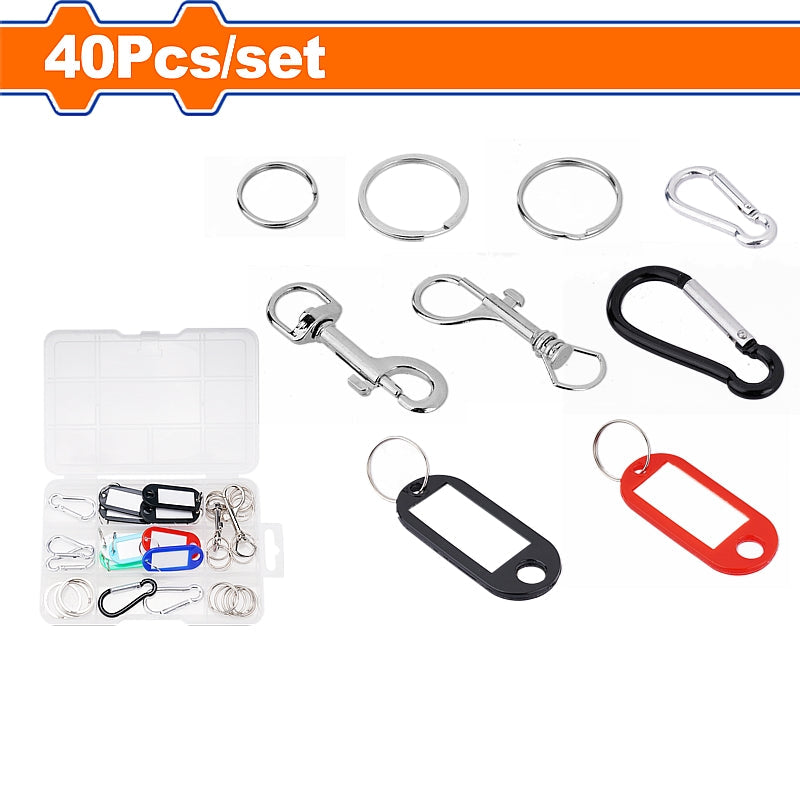 WADFOW 40 Piece Key Ring Accessories | WKC1B01