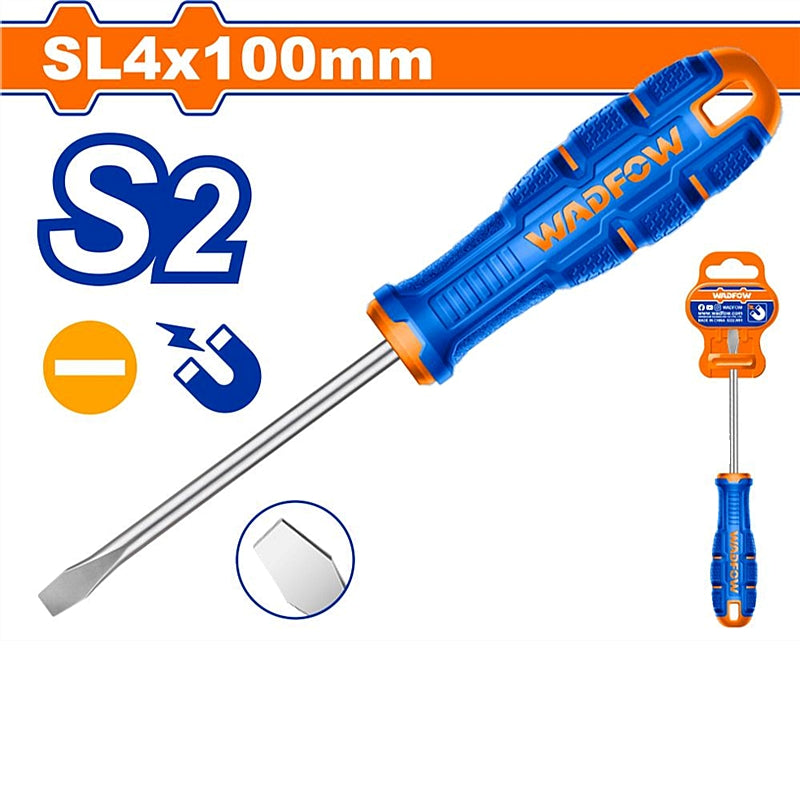 WADFOW Slotted Screwdriver, SL4.0 x 100mm | WSDA244