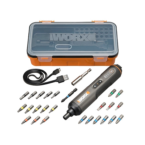 Worx 3.6V (4VDC MAX) Cordless Portable Mini Screwdriver Kit (USB