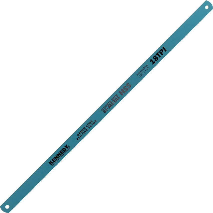 BIM HSS Hacksaw Blade, Flexible Back, 300mm (12"x1/2"x18TPI) | KEN0402630K
