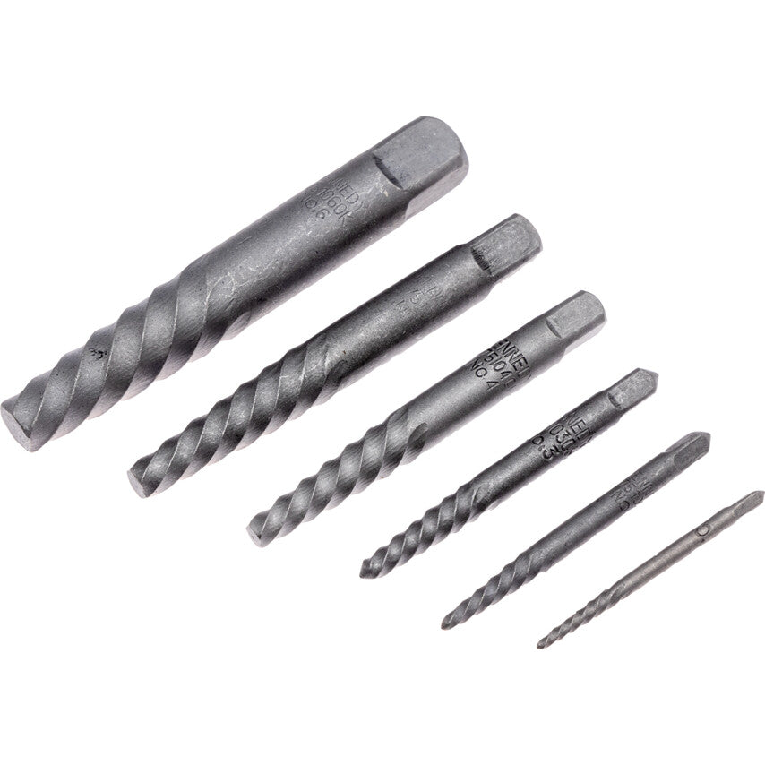 6Pc Spiral Flute Screw Extractor Set | KEN0751160K