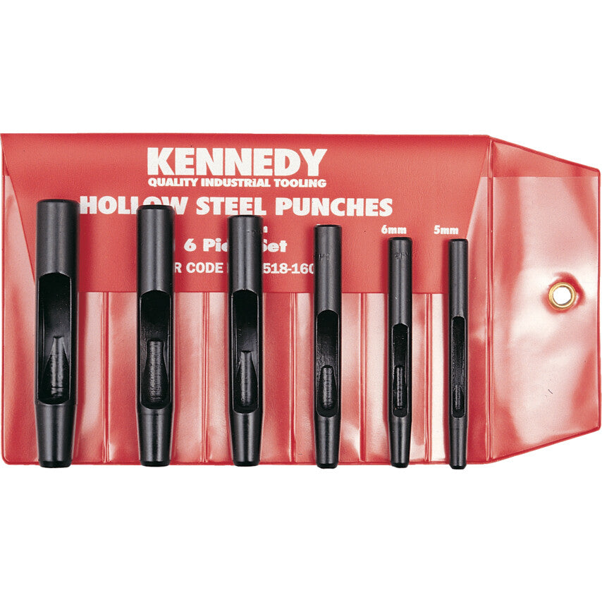 ぽち Kennedy 6Pc 5-12mm Wad/Hollow Punch Set | KEN5181600K - Tools4Builders