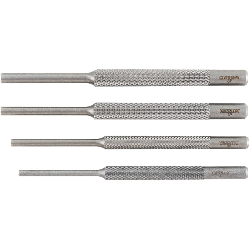 Kennedy 4Pc 4-6.4x150mm Parallel Pin Punch Set | KEN5182400K