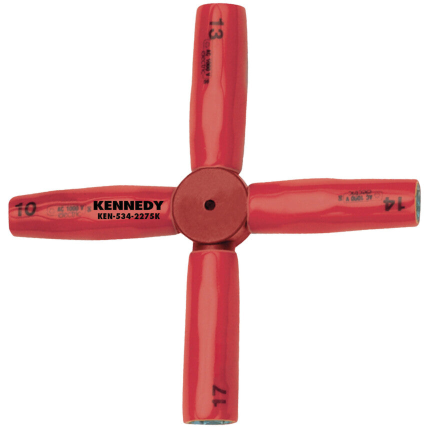 Kennedy 10/13/14/17mm Insulated Center Cross Key, 1000V | KEN5342275K
