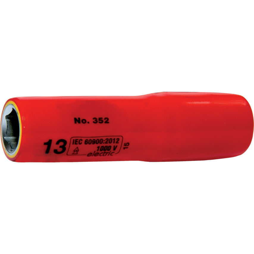 Kennedy 13mm, 1/2" Sq. Dr.Insulated Deep Hexagon Socket, 1000V | KEN5342483K