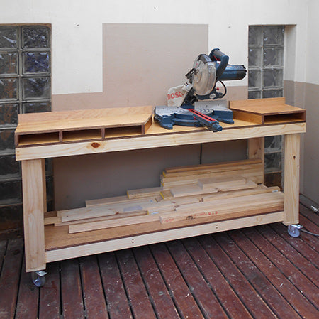 DIY Mobile Workbench for Mitre Saw