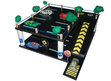 Toy parking garage for little boy