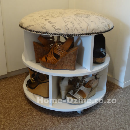 Plain Or Upholstered Shoe Storage Carousel Or Turntable
