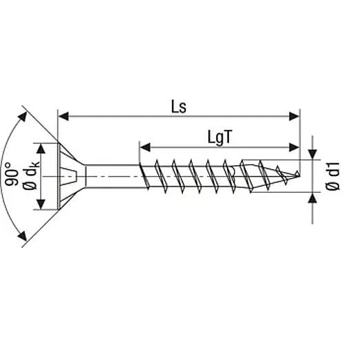SPAX 50Pc Timber Construction T-STAR Plus T40 Screws, 8 x 400mm, Partial Thread, Flat Countersunk Head, 4CUT, WIROX | 0191010804005