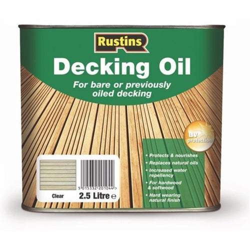 Rustins Decking Oil Clear 5L | 029DOIL5000