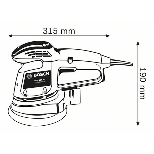 Bosch - GEX 34-150 Random Orbit Sander 150mm - 340W | 0601372800