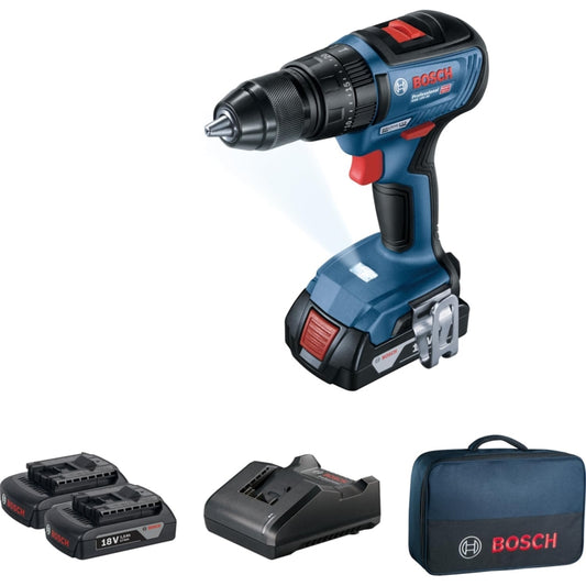 Bosch GSB 18V-50 Cordless Brushless Impact Drill, 3 x 1.5Ah Batt. Pk. | 06019H51K2