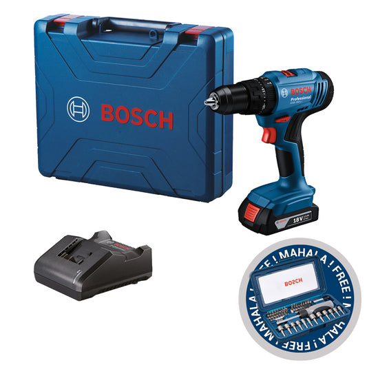 Bosch GSB 183-LI Cordless Impact Drill/Driver Kit + FREE 46Pc Screwdriver Bit  & Nutsetter Set