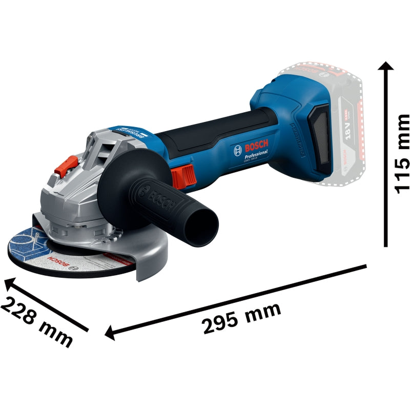 Bosch GWS 18V-8 Cordless Brushless Angle Grinder 125mm, 4.0Ah Kit | 06019N9020