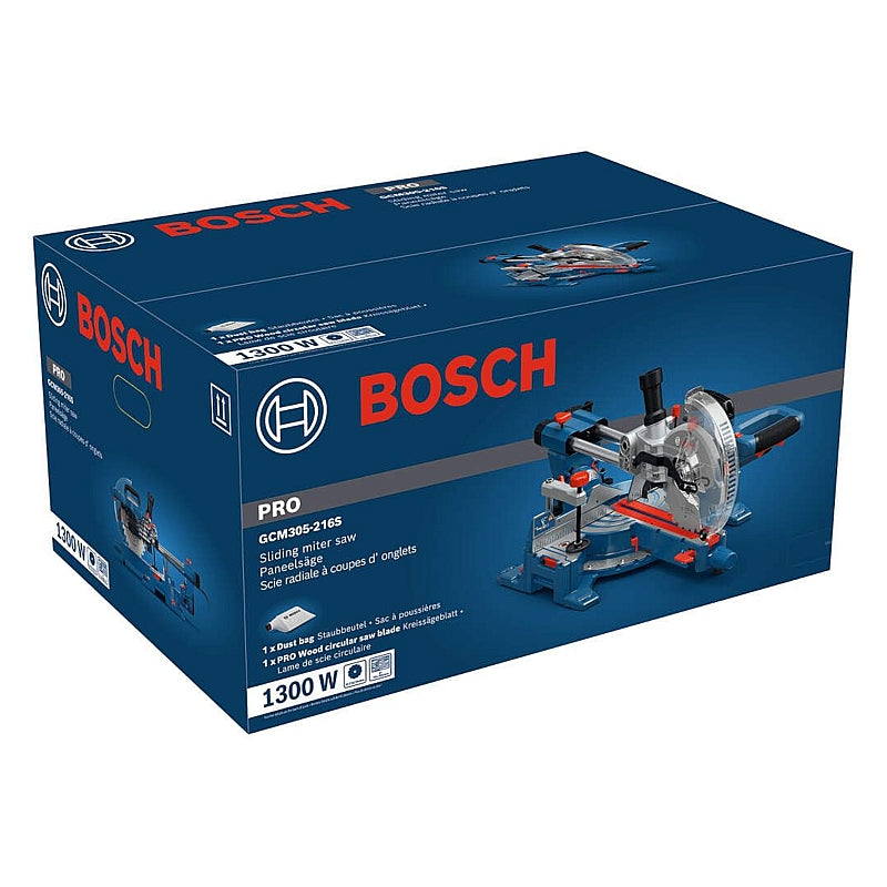 Bosch PRO GCM 305-216S Sliding Mitre Saw 216mm, 1300W | 0601B61000