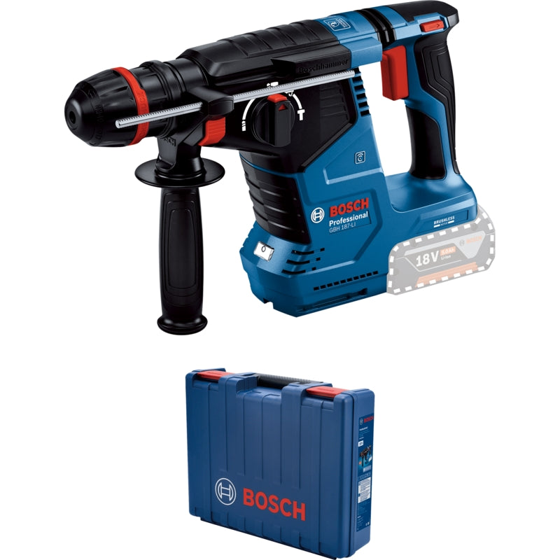 Bosch GBH 187-LI BL Cordless ONECHUCK Rotary Hammer Drill 2.4J (Bare Tool) | 0611923181