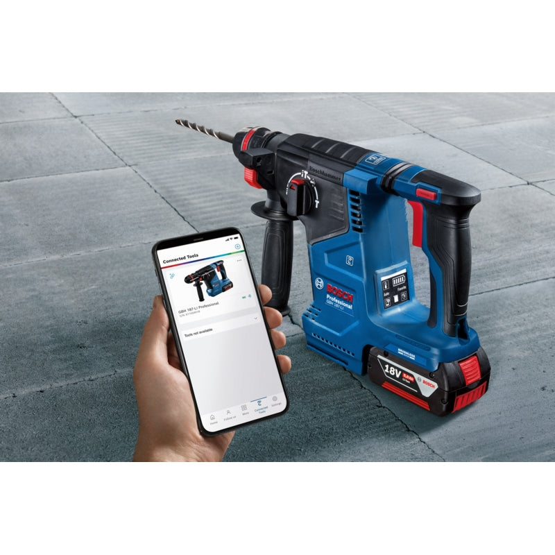 Bosch GBH 187-LI Cordless ONECHUCK Rotary Hammer Drill 5.0Ah Kit | 06119231K0