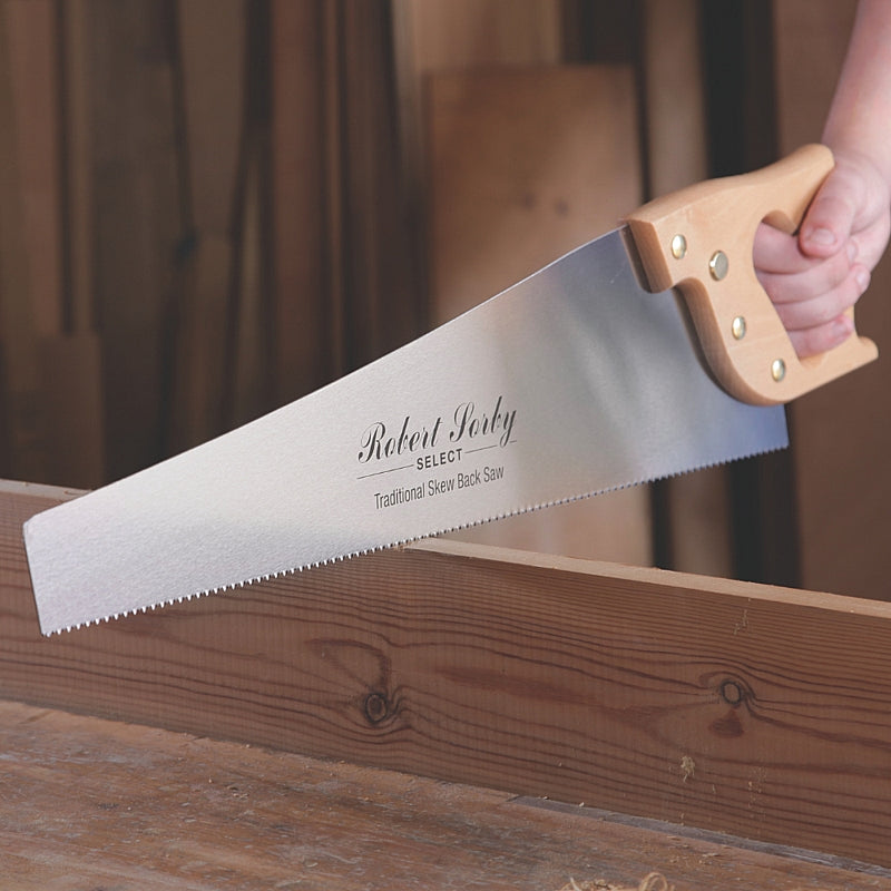 Robert Sorby Select Traditional Skew Back Handsaw, 22” (559mm) x 10TPI | RS-9500R