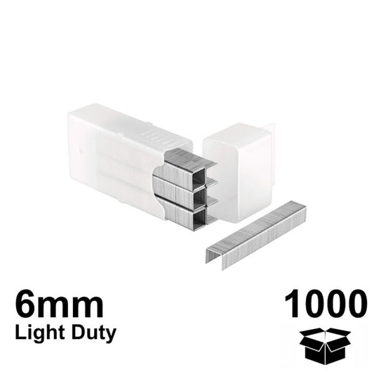 Stanley 1000/Pk Light Duty Staples 6mm, A-Type | 1-TRA204T