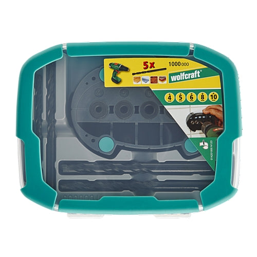 Wolfcraft Universal Drill Bit Set With Drilling Aid | 1000000
