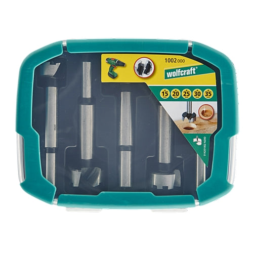 Wolfcraft 5 Piece Forstner Drill Bit Set | 1002000