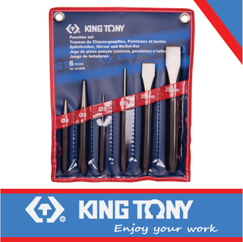 KING TONY CHISEL & PUNCH SET   6PCS | 1016PR