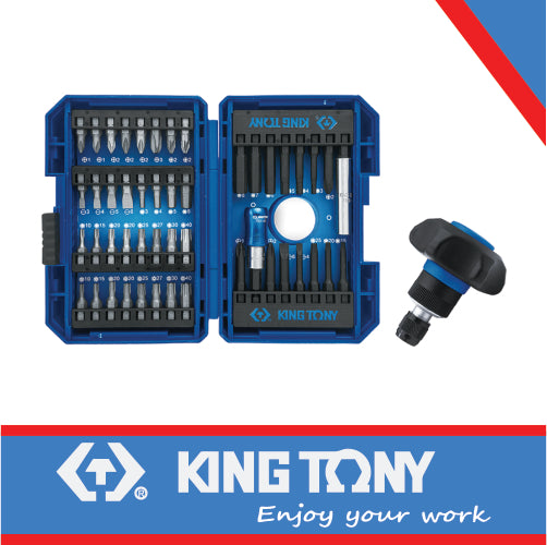 KING TONY PALM RATCHET SCREWDRIVER SET 49PC | 1048MR