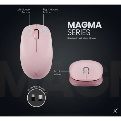 VolkanoX Magma Bluetooth Wireless Mouse - Rose | VKX-201-RS