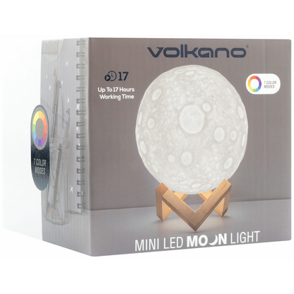Volkano Galactic Mini Moon LED Mood Light - Battery Operated | VK-50022-MMN