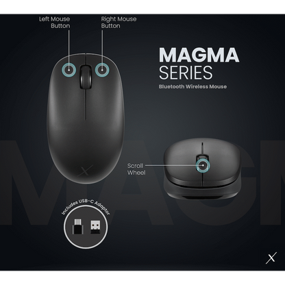 VolkanoX Magma Bluetooth Wireless Mouse - Graphite | VKX-201-GT