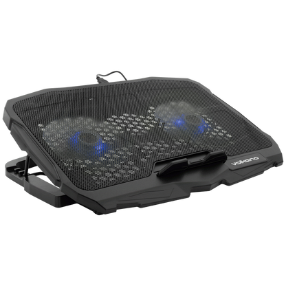 Volkano Glacier Series Upright Notebook Cooling Stand with Dual Fans | VK-20053-BK[V2]