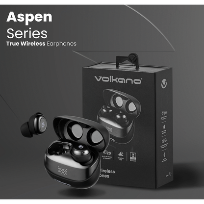 Volkano Aspen True Wireless Earphones - Black | VK-1160-BK