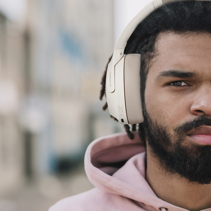 Volkano Odyssey ANC Bluetooth Wireless Headphone - Nude | VK-2103-ND