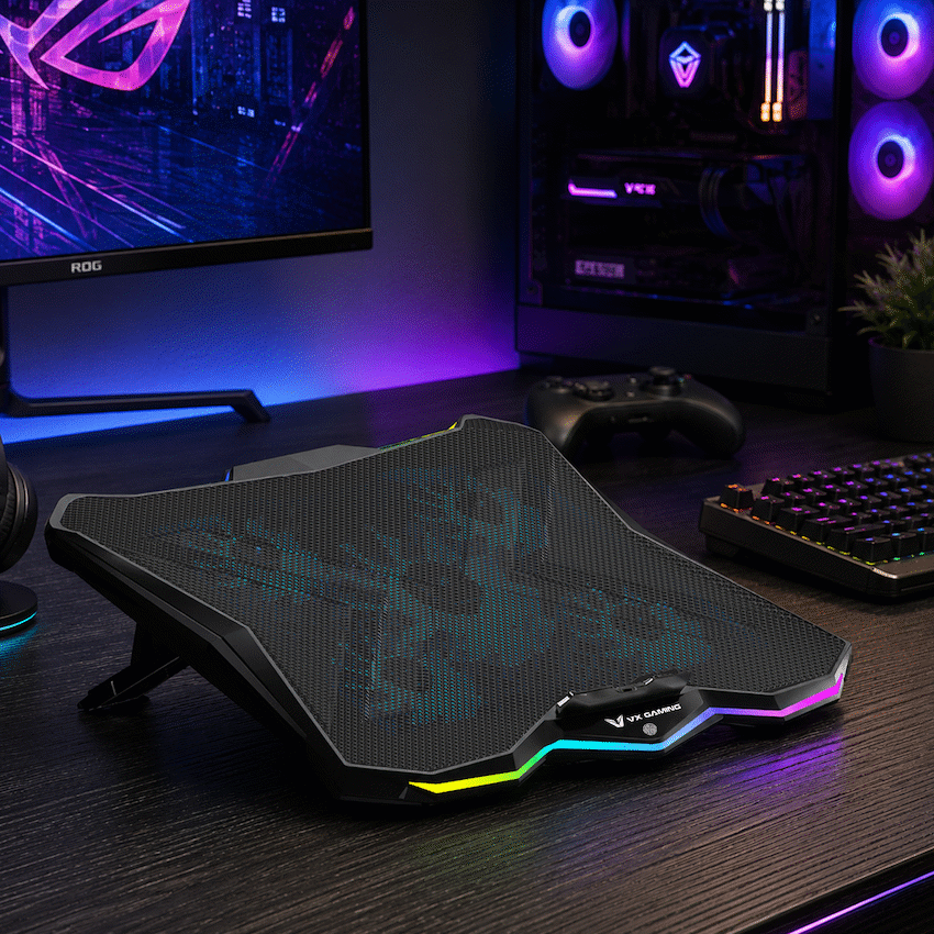 VX Gaming Boreas Series 5-Fan 17" Notebook Cooling Stand | VX-208-BK