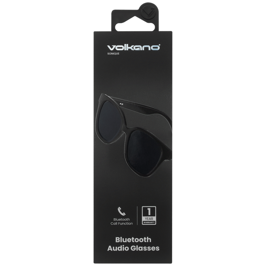 Volkano Sonique Series Bluetooth Audio Glasses - Dark Lenses | VK-80001-BK